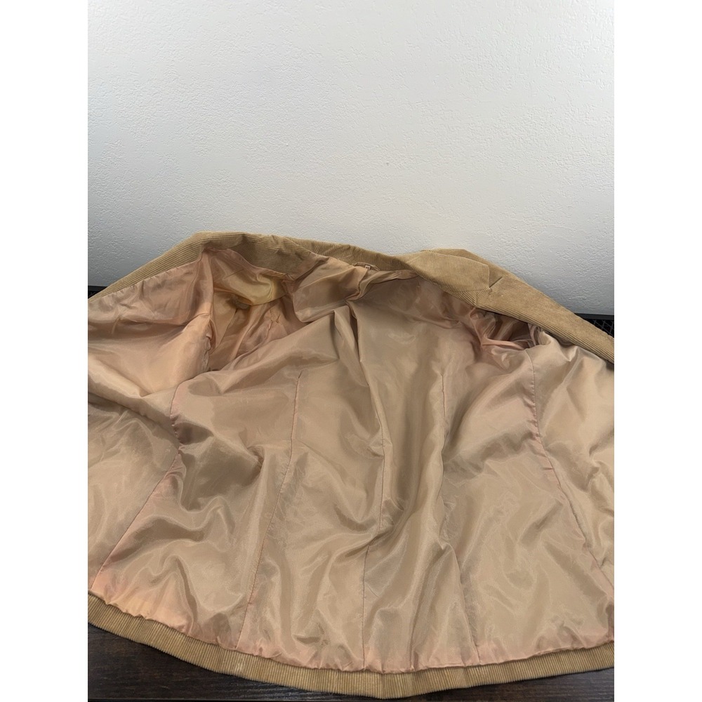 VTG The Fashion Place Size 42W- 10/12 Tan Corduroy Blazer Jacket Sears Womens - Picture 5 of 13